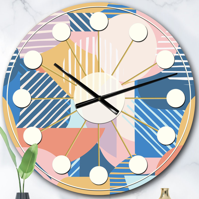 Horloge murale tendance Mid-Century, Surdimensionné