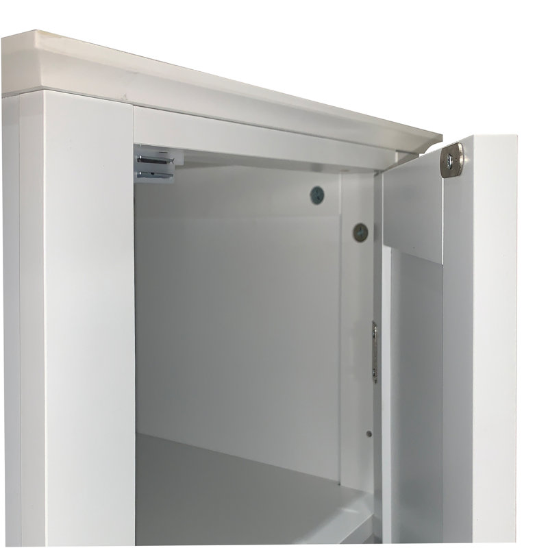 Red Barrel Studio® Tall Narrow Tower Freestanding Cabinet With 2 ...