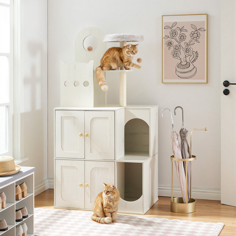 Cat Tree with Litter Box Enclosure
