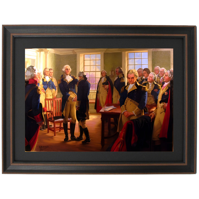 Washington's Farewell At Fraunces Tavern, December 4, 1783 By Henry Hintermeister, 17" H x 24" W