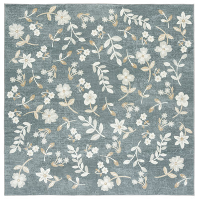 Tapis floral lavable à la machine à motif de performance de 377 cm MSRW