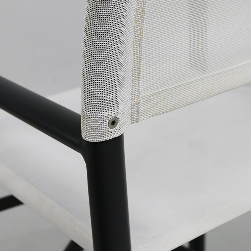 Campaign Folding Armchair, Antracite/White