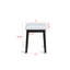 Ensemble de coiffeuse et tabouret 3 pièces avec miroir à DEL, tabouret rembourré et rangement spacieux pour les chambres modernes-155125078