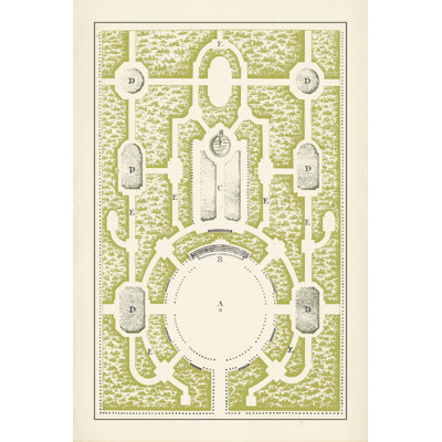Garden Maze I by J.F. Blondel - Wrapped Canvas Print