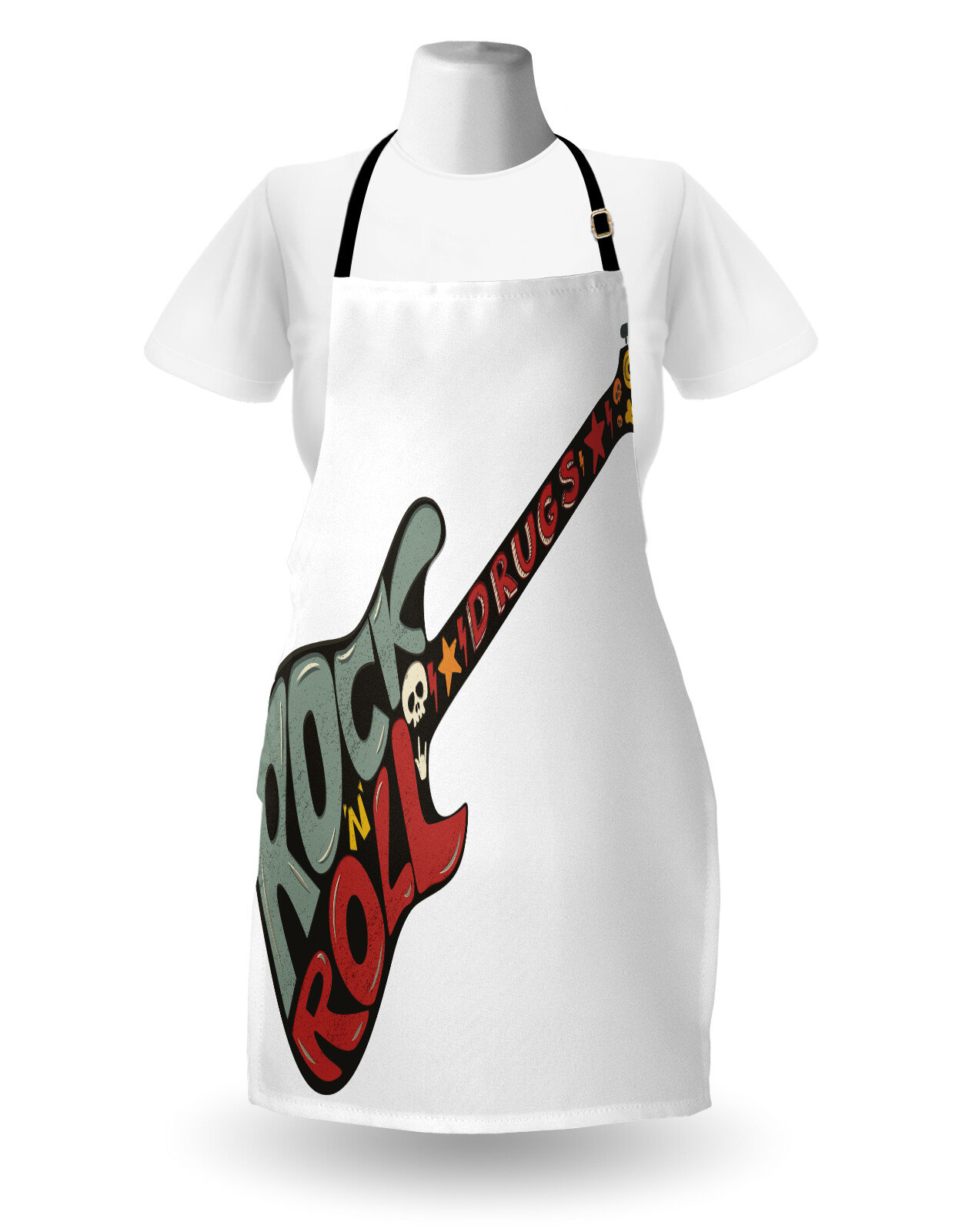 East Urban Home Music Apron Unisex Bass Guitar Rock and Roll Adult Size ...