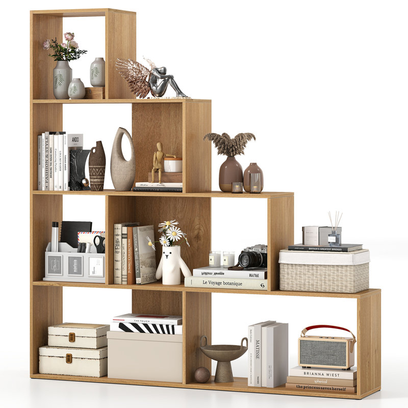 162cm H x 153cm W Step Bookcase