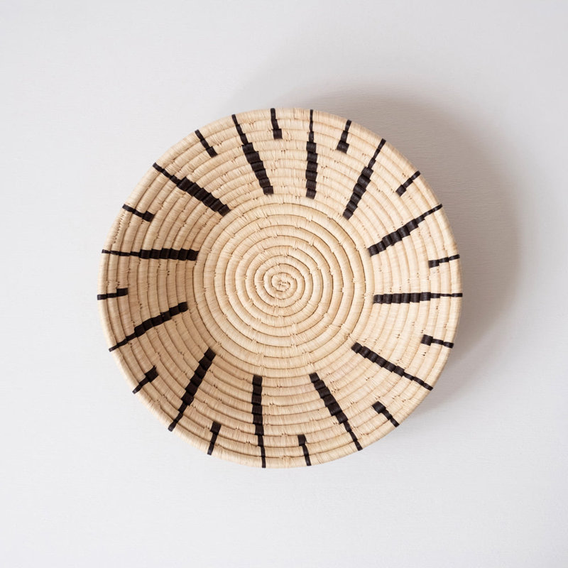 Raffia Wall Organizer with Wall Baskets