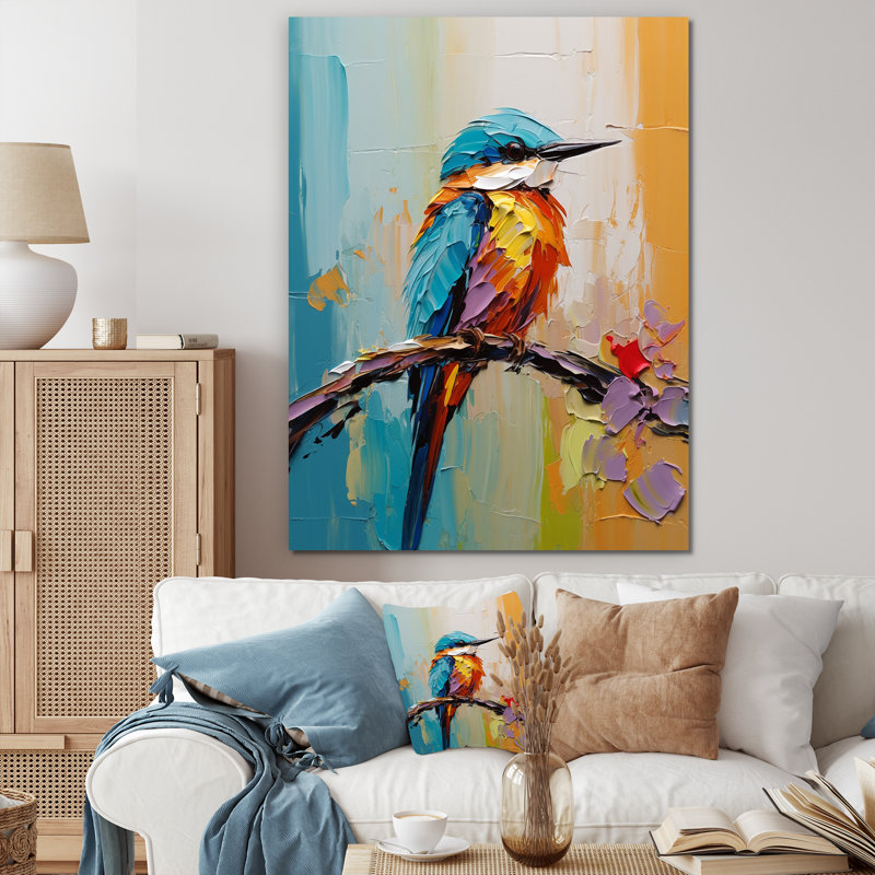 Bluebird Serenade, peinture I - reproduction, 32" H x 24" W, Toile tendue
