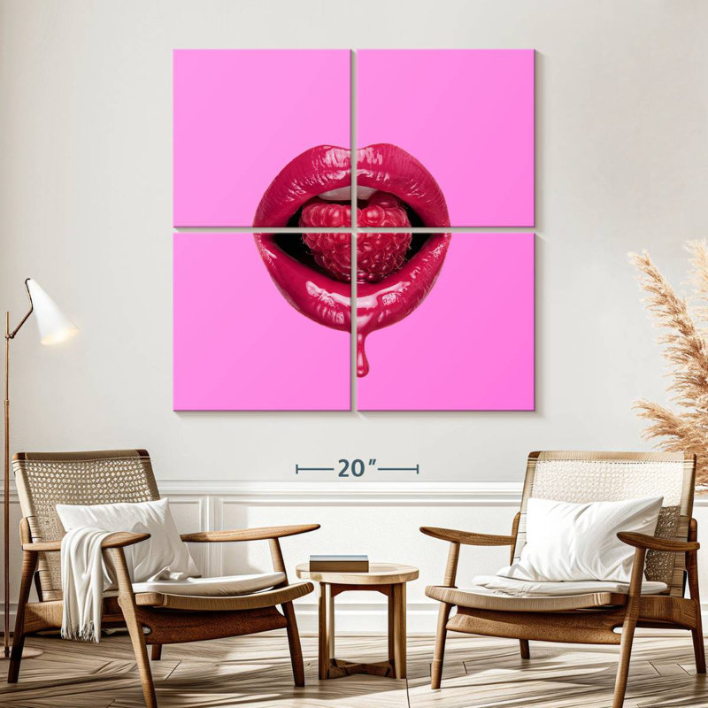 Shuttleworth Raspberry Lips, 57" H x 57" W