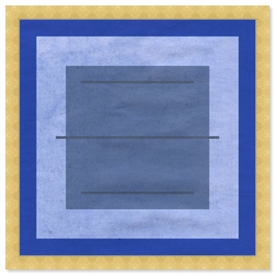 Abstrait «Azul Rocio», reproduction d'art géométrique murale