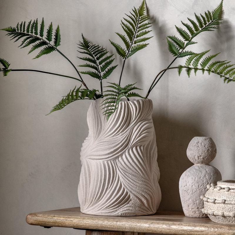 Deannette Stoneware Table Vase, 36.50 H x 26 W x 26 D cm