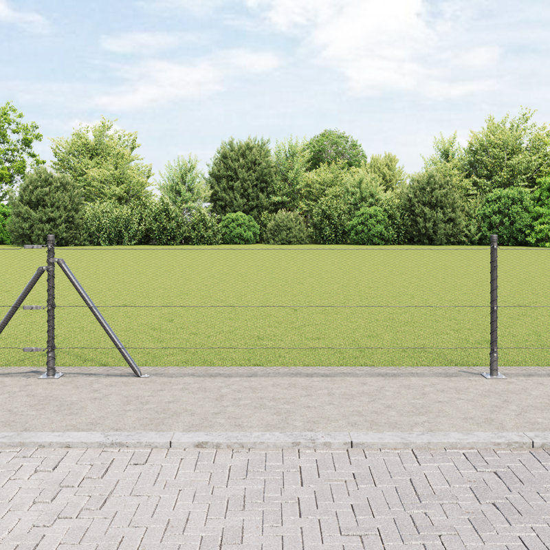 Hexagon Fence Grey Steel, 60cm H x 5000cm W