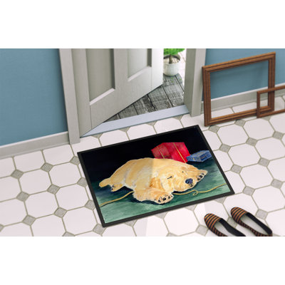 Tapis de porte d’intérieur anti-dérapant golden retriever