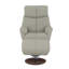 Fauteuil d'appoint en cuir fleur Kandoro