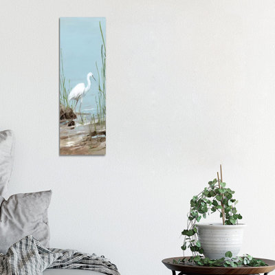 «Island Egret I» par Sally Swatland, reproduction d'art panoramique sur toile