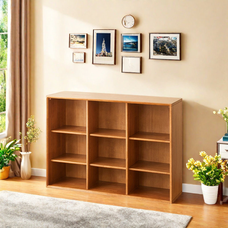 Bibliothèque tendance de style classique, Brun, (3 tablettes) H 27,5 po x l 39,3 po x P 12,5 po