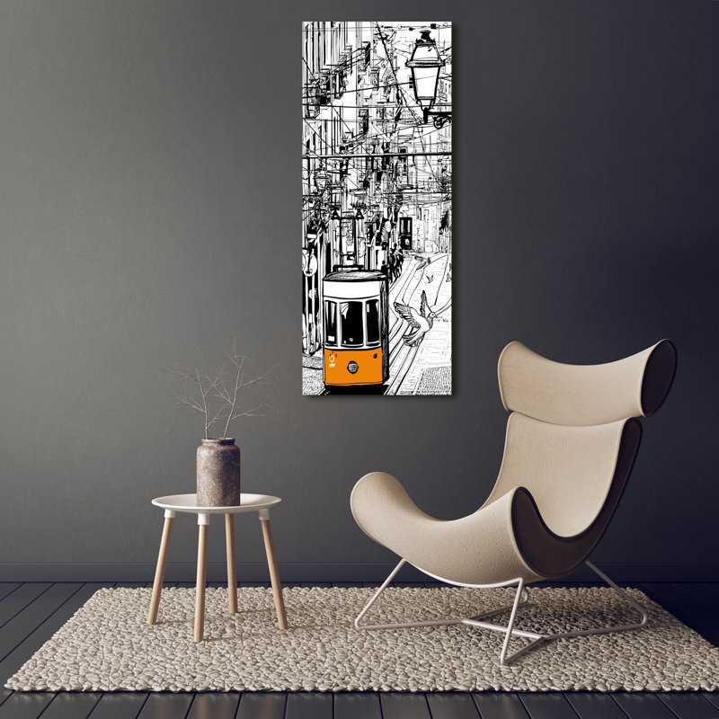 Tram In Lisbon - Wrapped Canvas Print