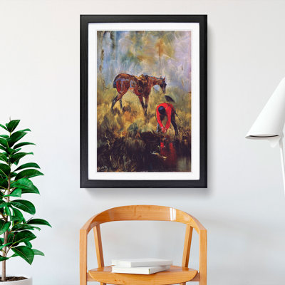 Hunting Horse with Hounds by Henri de Toulouse-Lautrec - Picture Frame Painting