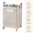 Laundry Basket with Wheels, Rolling Foldable Laundry Hamper Cart with Handle, White L
