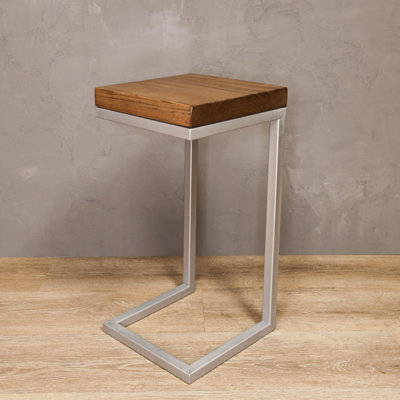 C Shape Rustic Side Table