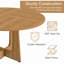 Ensemble de salle à manger de ferme 3 pièces, table ronde avec 2 chaises pour la cuisine et la salle à manger