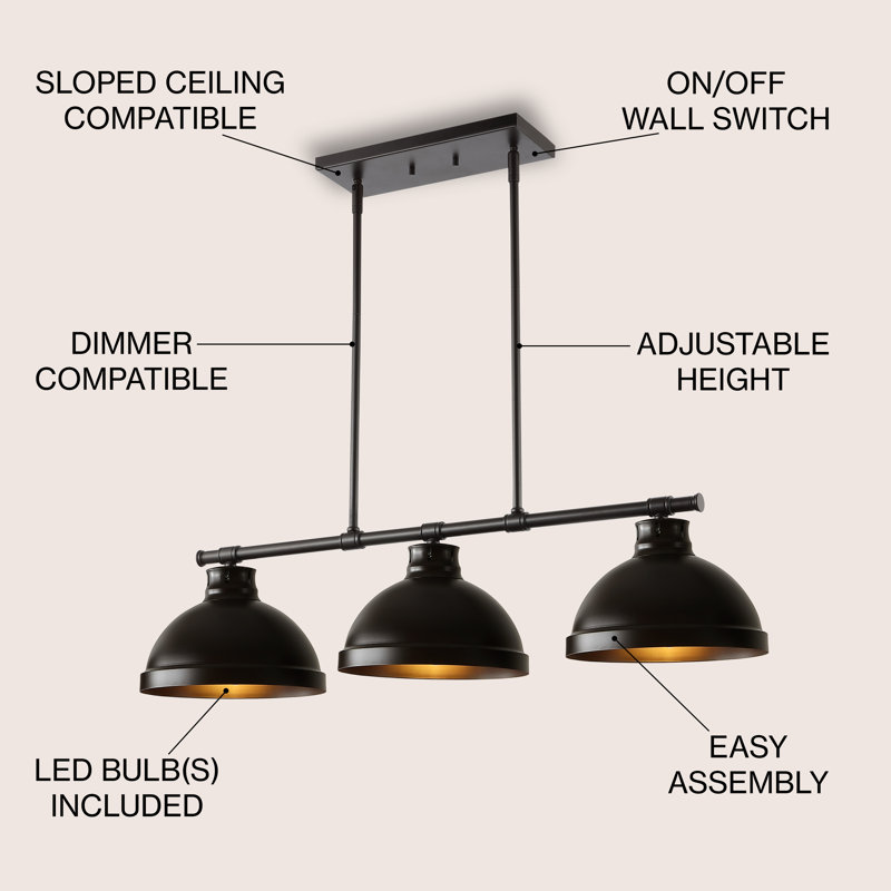 Westfall 3 - Light Oil Rubbed Bronze Kitchen Island Pendant