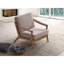 Fauteuil d'appoint en tissu brun clair Lide