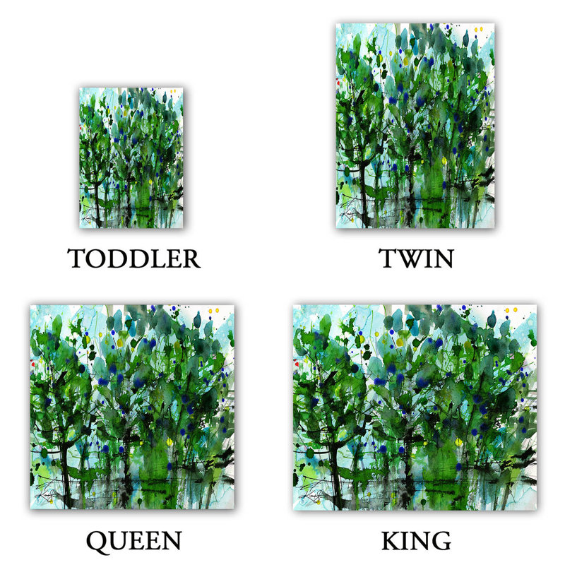 Ensembles de housse de couette DiaNoche en microfibre par Kathy Stanion - Long parmi les arbres 7