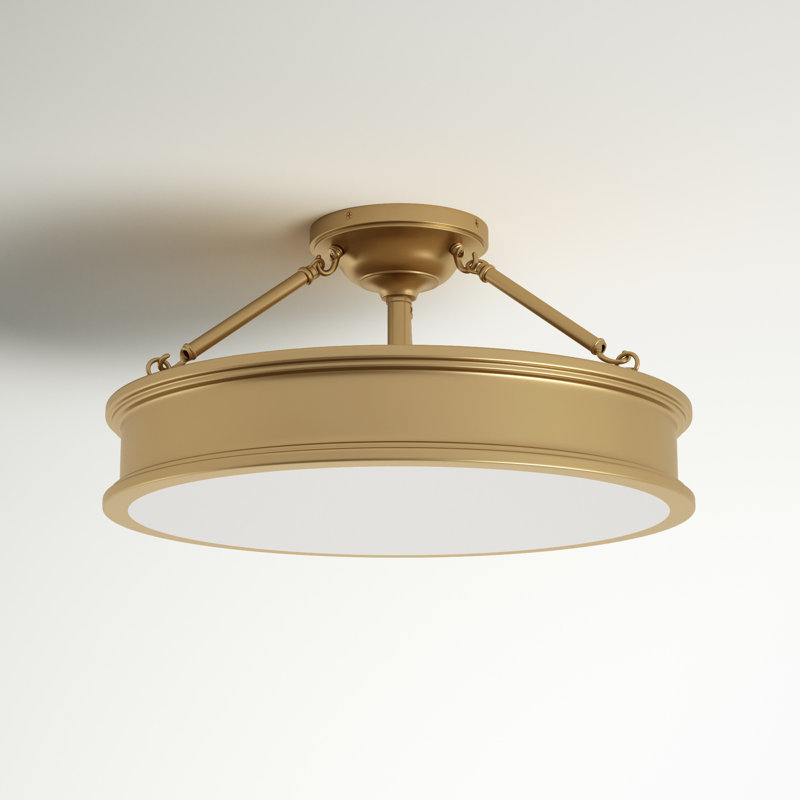 Luminaire semi-encastré Everlee de Three Posts, Or