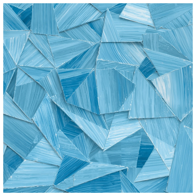 Blue Triangular Shapes Comforter, Twin
