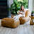 Big Joe Modora Bean Bag Chair Lounger And Ottoman Bundle, Copper Harbor Vegan Leather-118303240-116471804