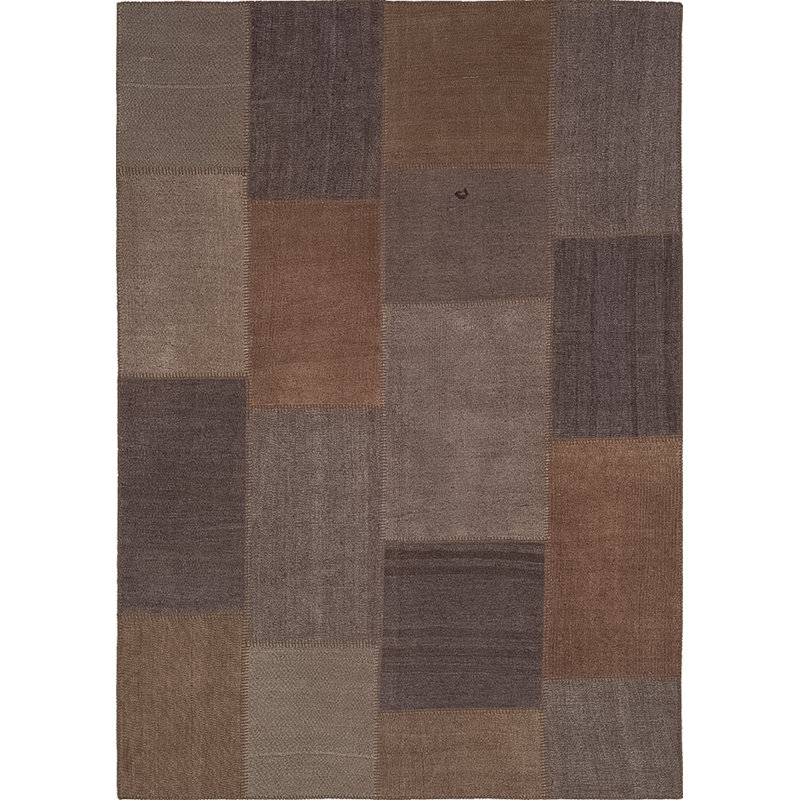 Tapis brun en coton noué à la main