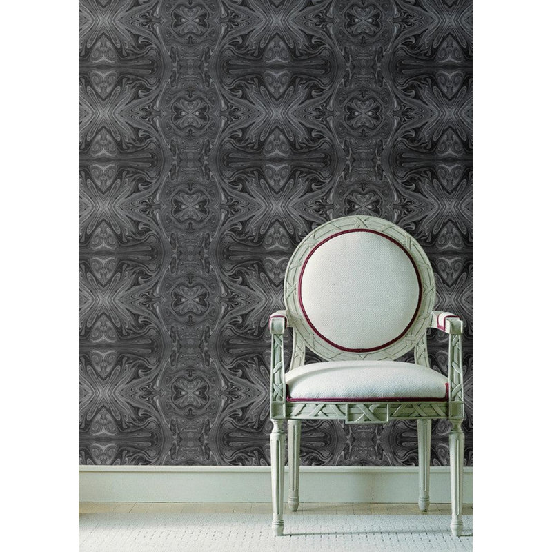 Abra Fold 10' L x 24" W Wallpaper Roll, Faux Grasscloth, Non-pasted