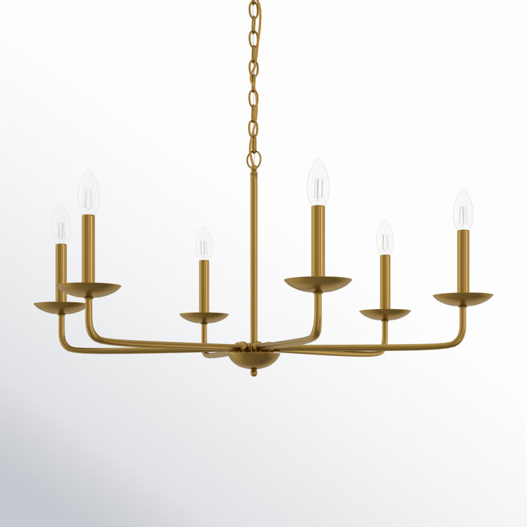 Baltray 6 Light Metal Dimmable Chandelier