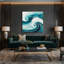 Art mural sur toile bleu-1897653733