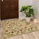 Ottohome Non-Slip Floral Area Rug For Living Room, Hallway, Entryway Rug, Beige