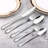 40-Piece Skull Pattern Flatware Set For 8, Gothic Pirate Rose Silverware With Skeleton Flower Bat Butterfly Design, Mirror Polished Stainless Steel Tableware For Halloween Party Gift-1144087334