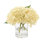 Hydrangea Arrangement In A Clear Glass Vase