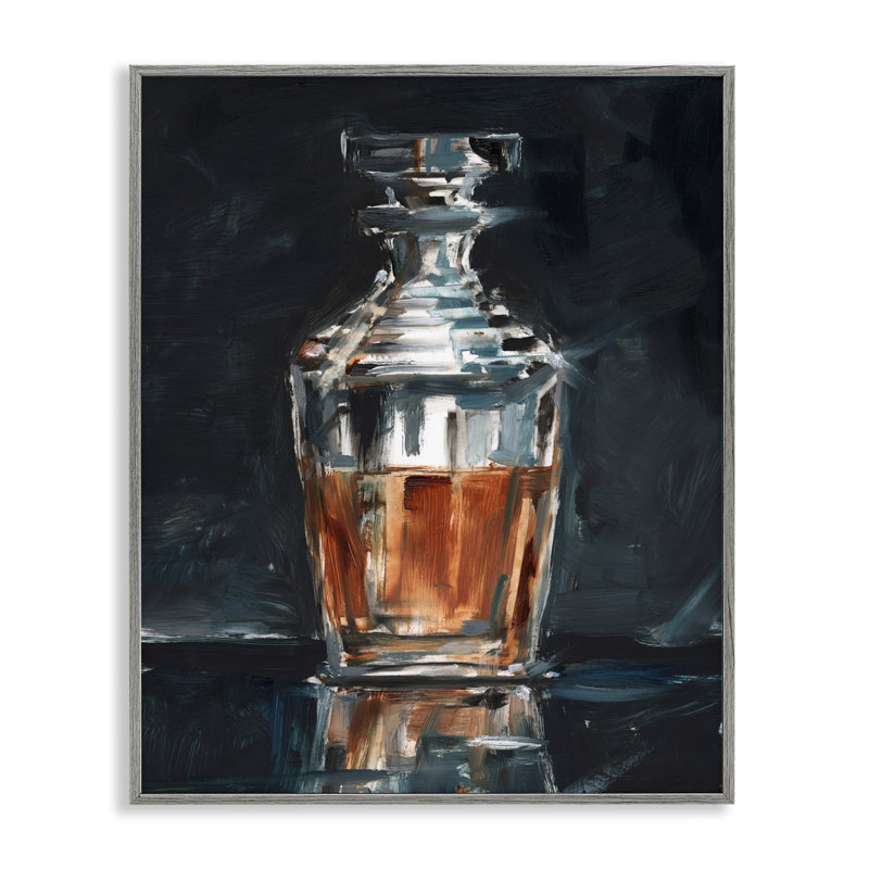 «Whiskey Decanter Still Life Art» par Ethan Harper, Estampe numérique Farmhouse, H 30 po x l 24 po