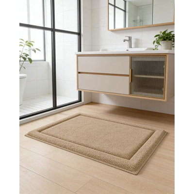 Memory Foam Bath Mat With Non-Slip Backing,  Absorbent Chenille Bathroom Rug, Quick Dry Plush Floor Mat For Shower, Tub, And Sink