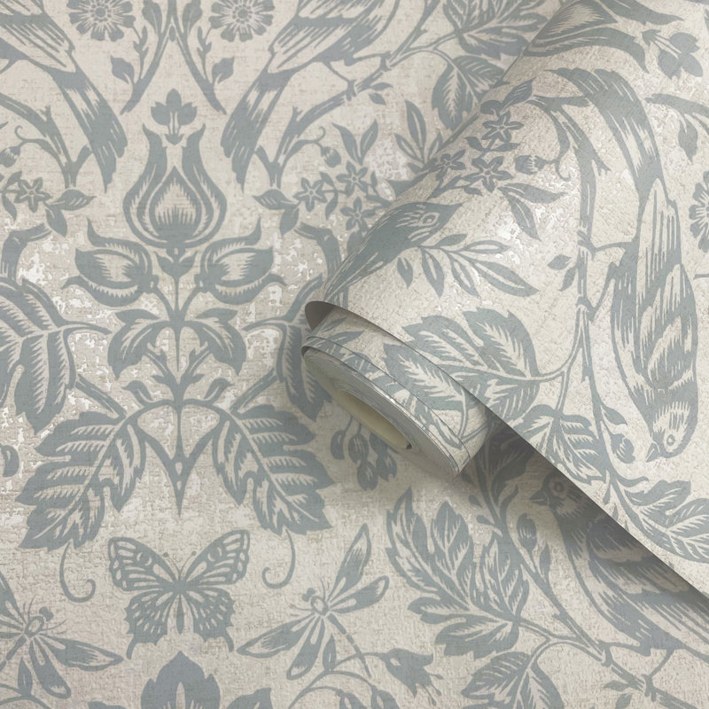 10.05m x 53cm Matte Shimmer Wallpaper Roll, Blue