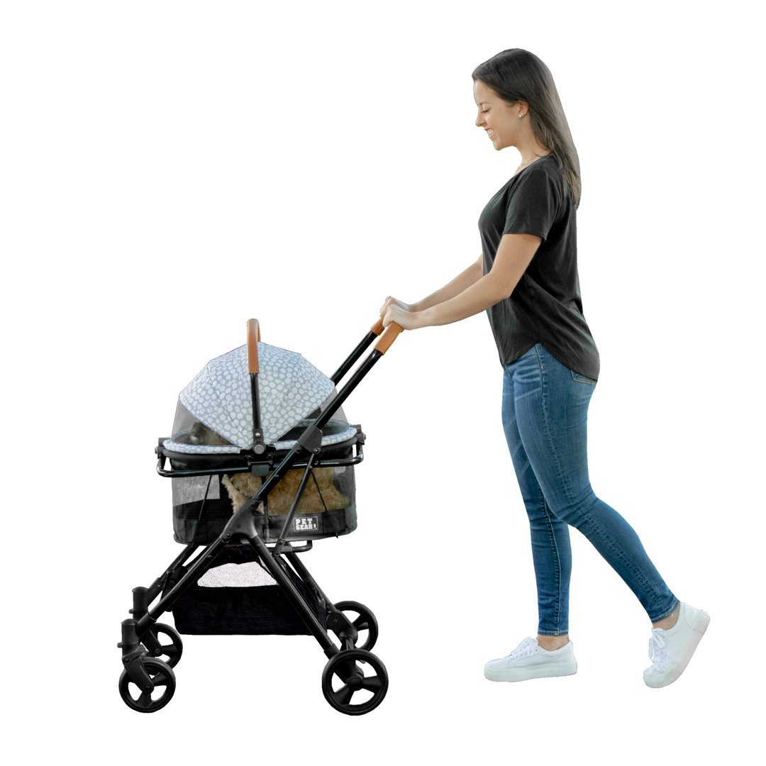 Foldable Pet Stroller with Pet Gear