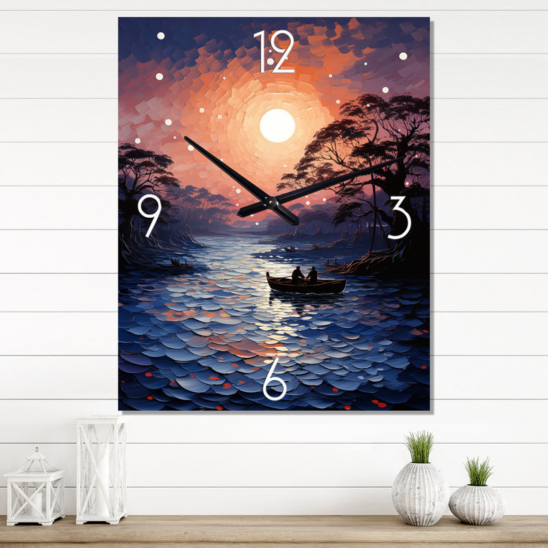 Hinduisim Sacred River I - Horloges murales de l'hindouisme, Grand
