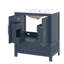 Meuble-lavabo élégant avec lavabo en céramique 30 po-446376768