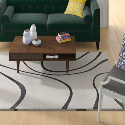 Tapis à motif de tourbillon abstrait Therese par Modway