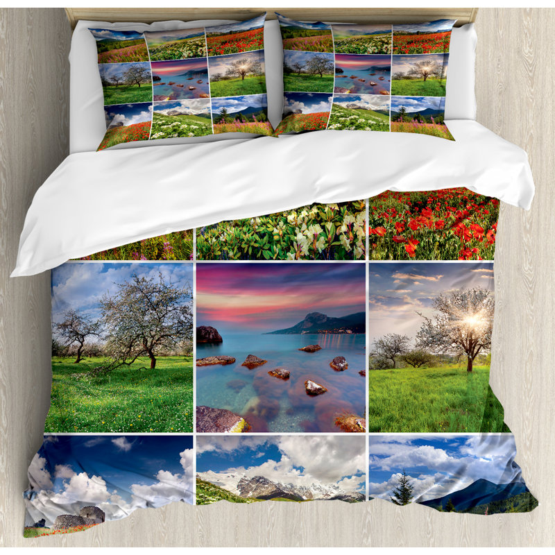Polyester Floral Duvet Cover