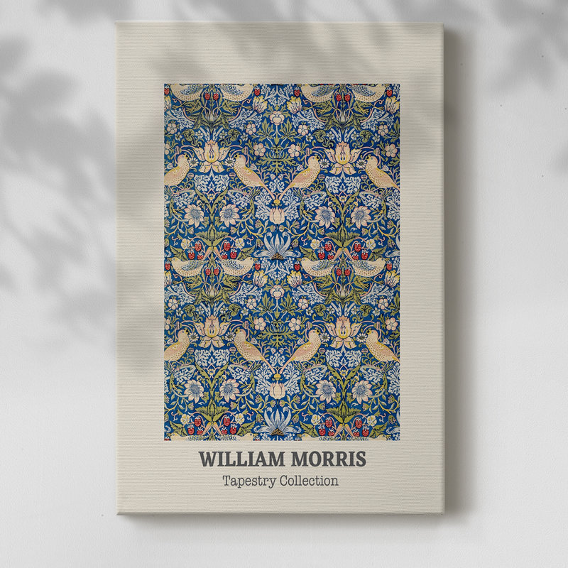 Toile tendue avec galerie William Morris CCVI, H 12 po x l 8 po