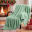 Couverture en flanelle brossée grand vert d'hiver-116843135-116843132