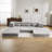 Compression Mahjong Sofa,Convertible Floor Sofa Bed,DIY Boneless Modular Sectional Sofa,No Assembly Required,Circle Fleece Fabric,Oversized 3 Seater With 1 Ottoman,Light-Grey-2047249840