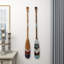 Décoration murale en bois pour canot d'aviron en bois avec motifs de flèches et de rayures